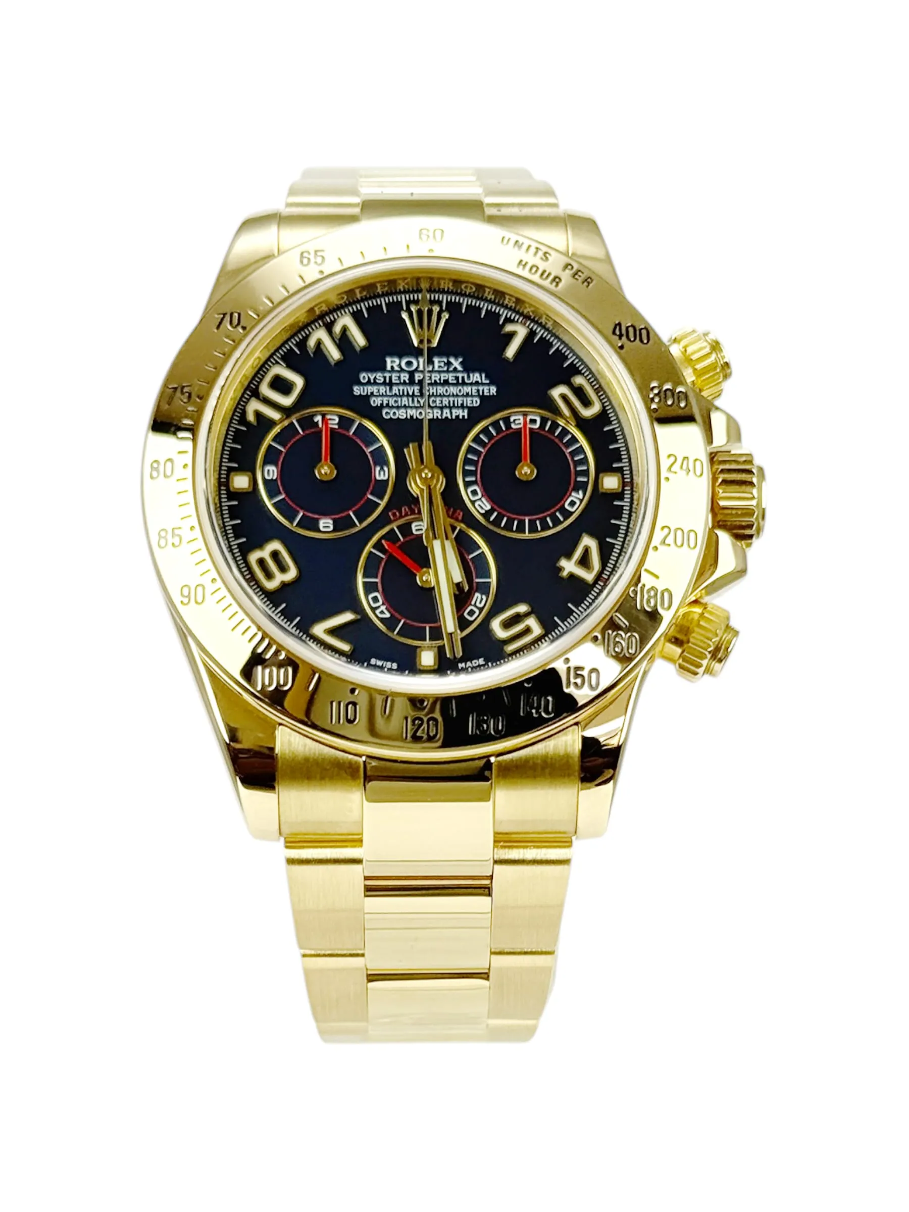 Rolex Daytona 116528 - Blue Arabic Dial & Bracelet Strap